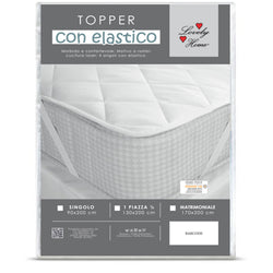 FRATELLI ZAMBETTI - Topper trapuntato con elastici per letto singolo - 90x200 cm