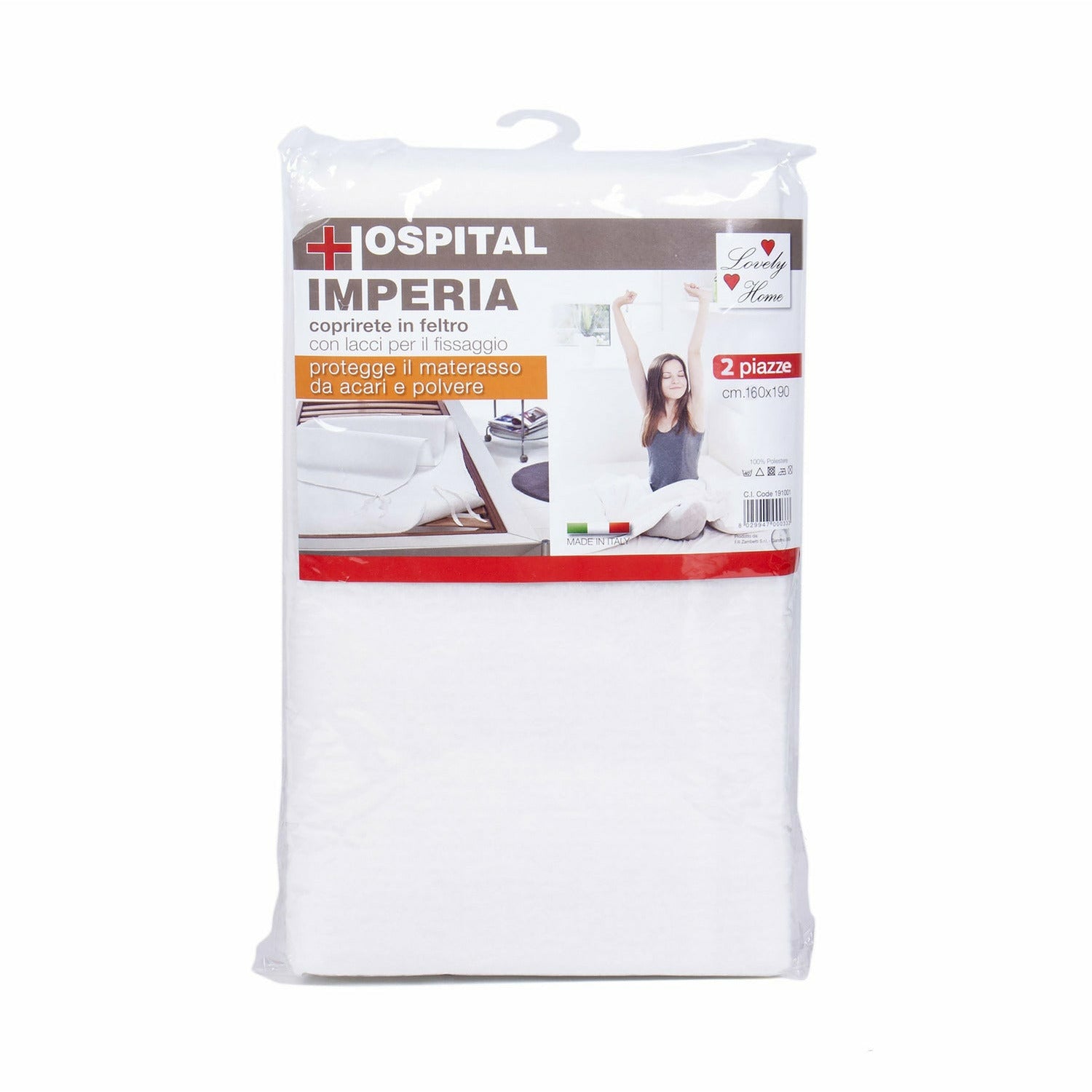 FRATELLI ZAMBETTI - Coprirete Imperia 2 piazze con lacci - 160x190 cm