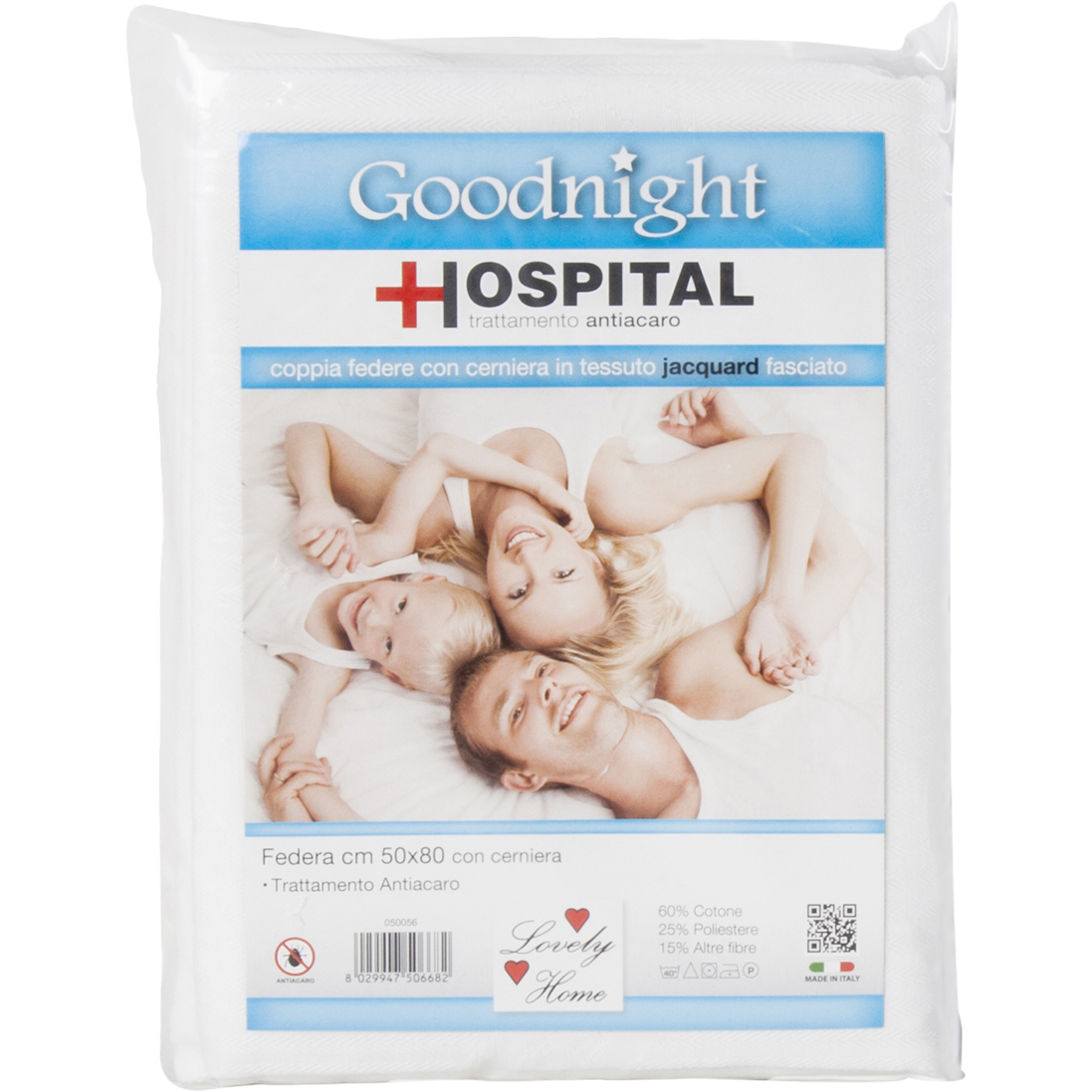 FRATELLI ZAMBETTI - Coppia di federe 50x80 cm con cerniera