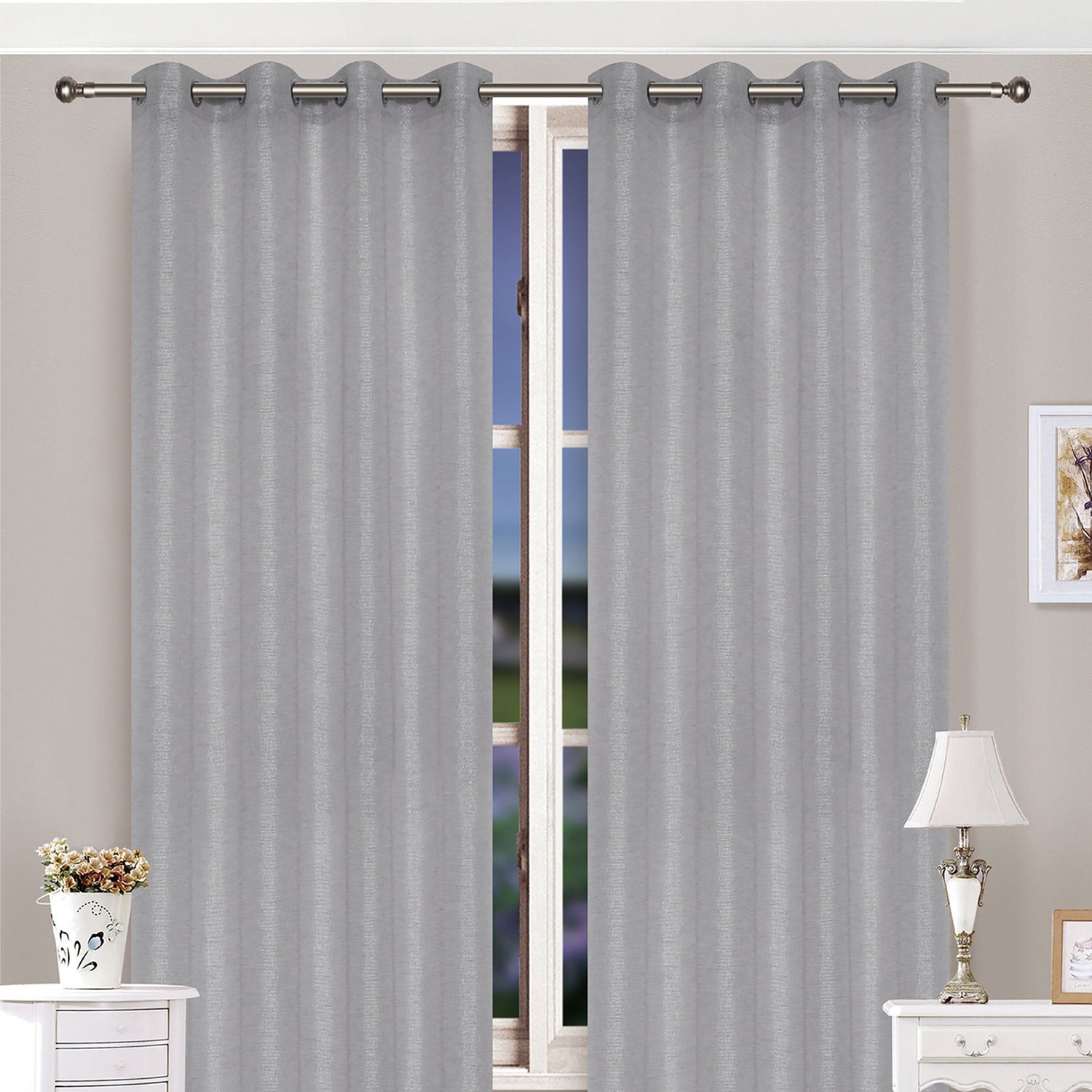 FRATELLI ZAMBETTI - Tenda Lurex Grigio 140x290 cm