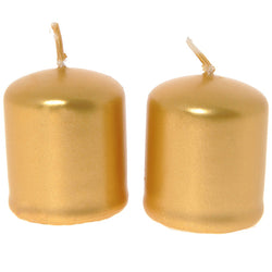 MERCURY - Candele lucide colore oro - set 2 pezzi