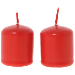 MERCURY - Candele lucide colore rosso - set 2 pezzi