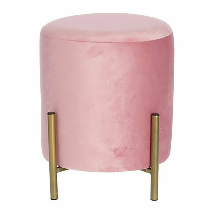 AD TREND - Pouf Cesl in velluto colore rosa - h36 cm