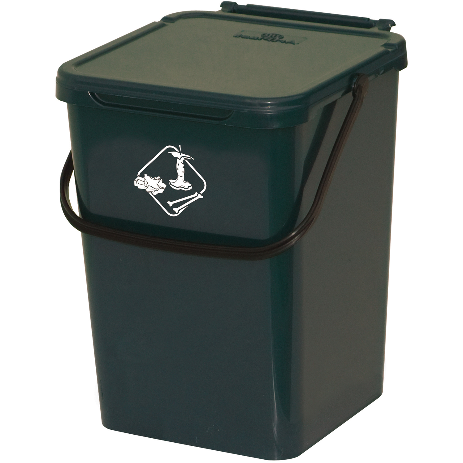 ARTPLAST - Pattumiera con coperchio colore verde 10 litri - h30x23,5x24 cm