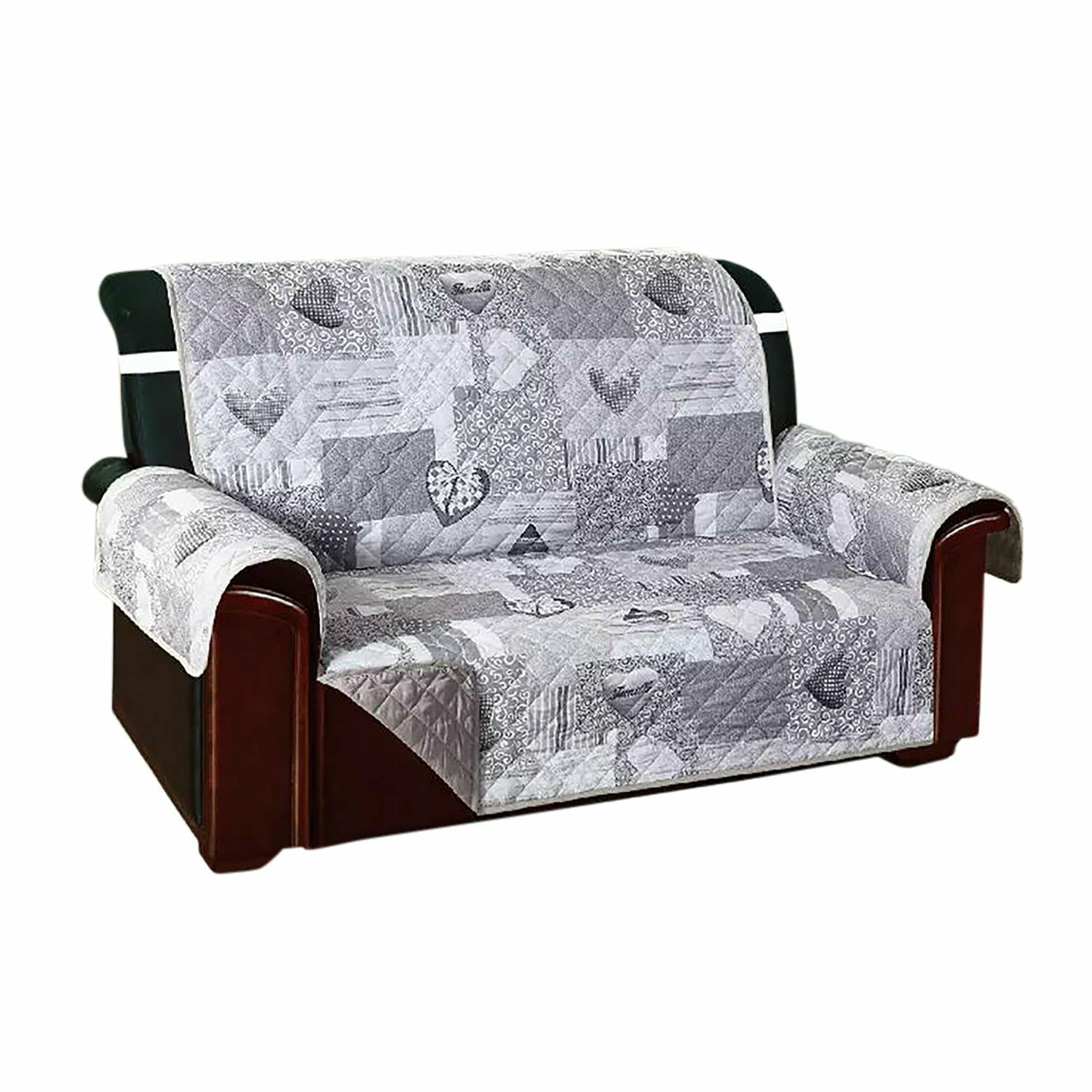 VALTEX - Copridivano Kino Trapuntato 2 posti Double Face Grigio 223x179 cm