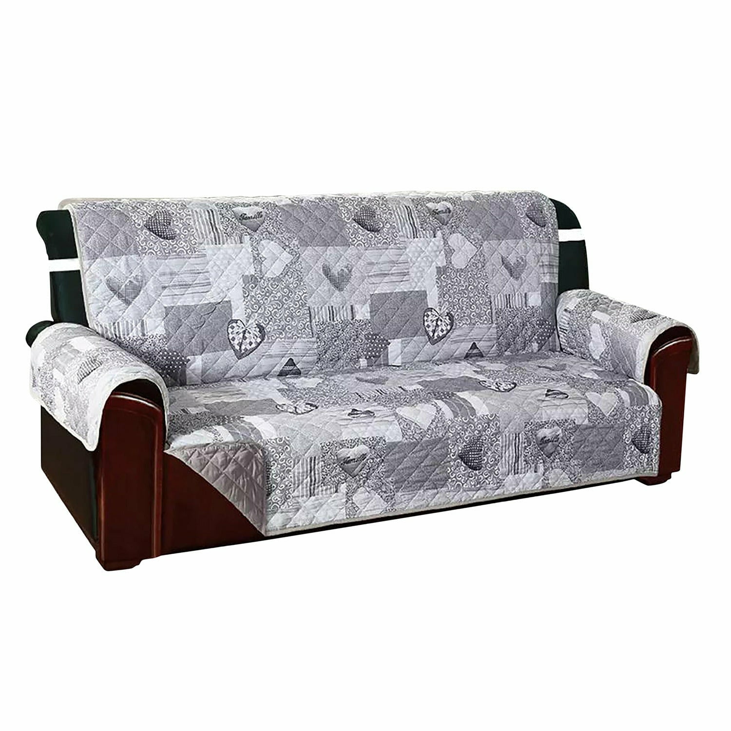 VALTEX - Copridivano Kino Trapuntato 3 posti Double Face Grigio 279x179 cm