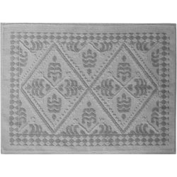 VALTEX - Tappeto rettangolare Sassari in cotone e poliestere grigio - 60x110 cm
