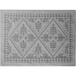 VALTEX - Tappeto rettangolare Sassari in cotone e poliestere grigio - 70x120 cm