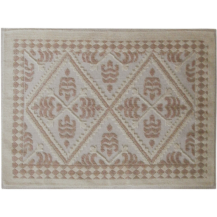 VALTEX - Tappeto rettangolare Sassari in cotone e poliestere tortora - 70x120 cm