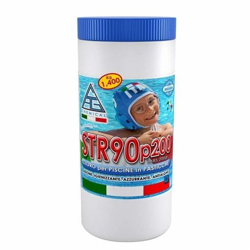 CHEMICAL - Cloro per piscina in pastiglie 1,4 kg - 7 pastiglie da 200 grammi
