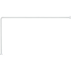 GEDY - Asta doccia angolare in alluminio bianco 80x170 cm