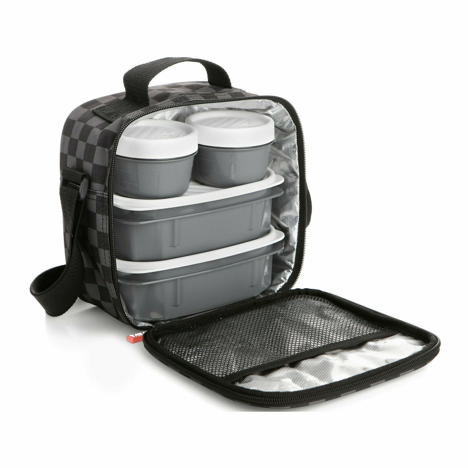 TATAY - Borsa Termica Urban Food Casual Nero e Grigio 3L con Contenitori