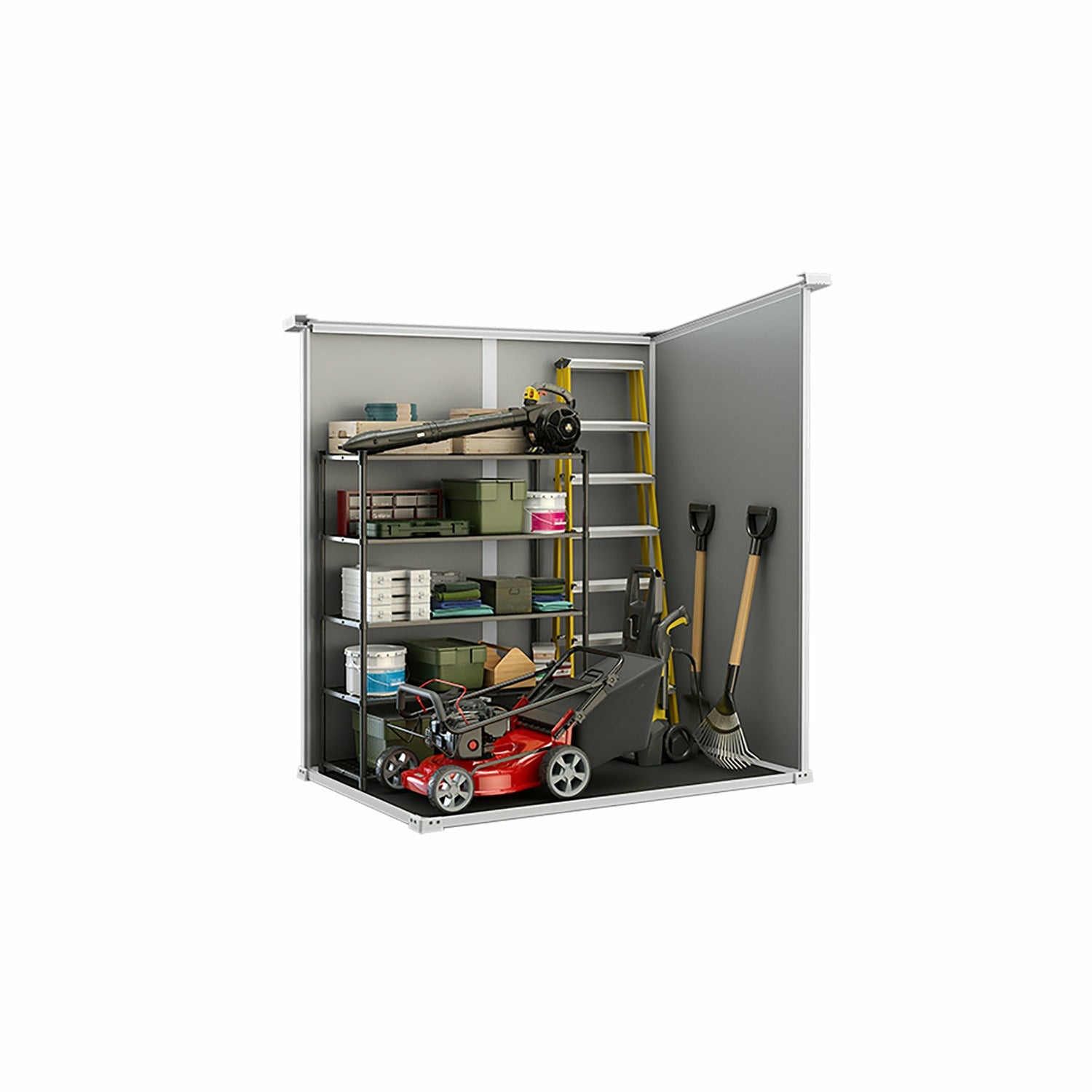 KETER - Casetta da giardino Beige Manor Pent 6x4 - h200,5x183,5x111 cm