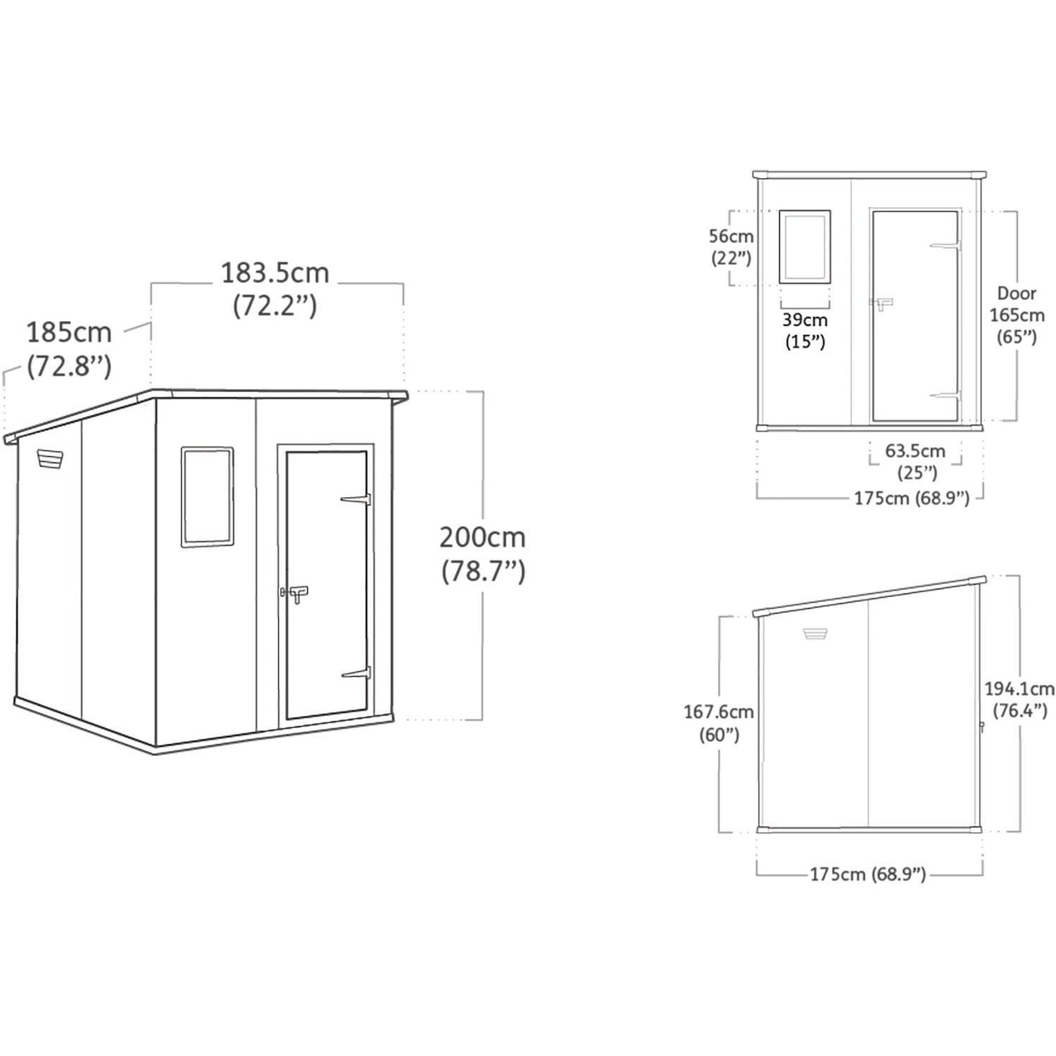 KETER - Casetta da giardino grande beige Manor 6x6 - h200x185x183,5 cm