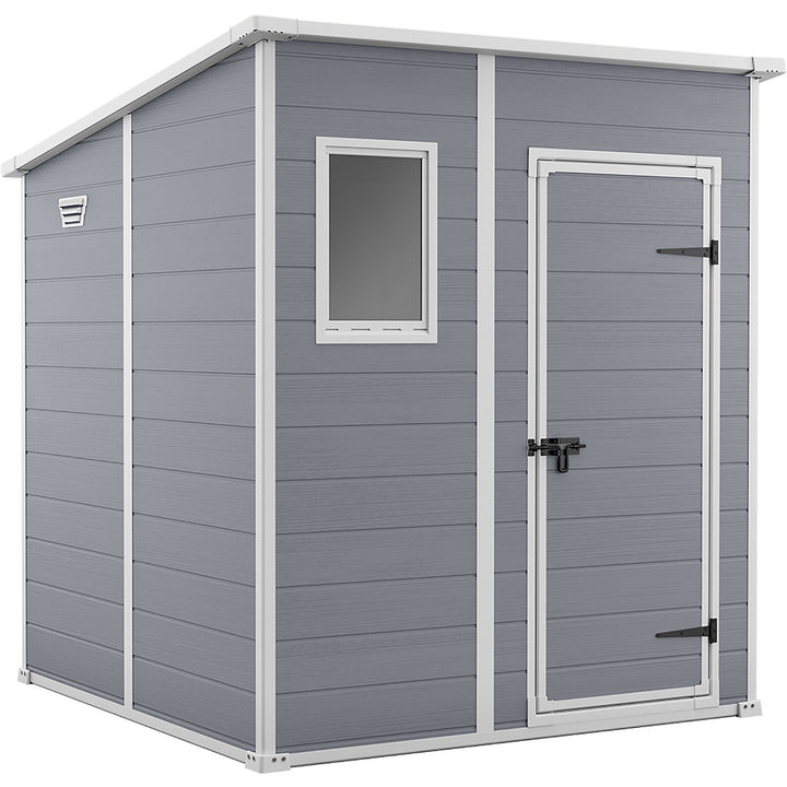KETER - Casetta da giardino grande grigio Manor 6x6 - h200x185x183,5 cm