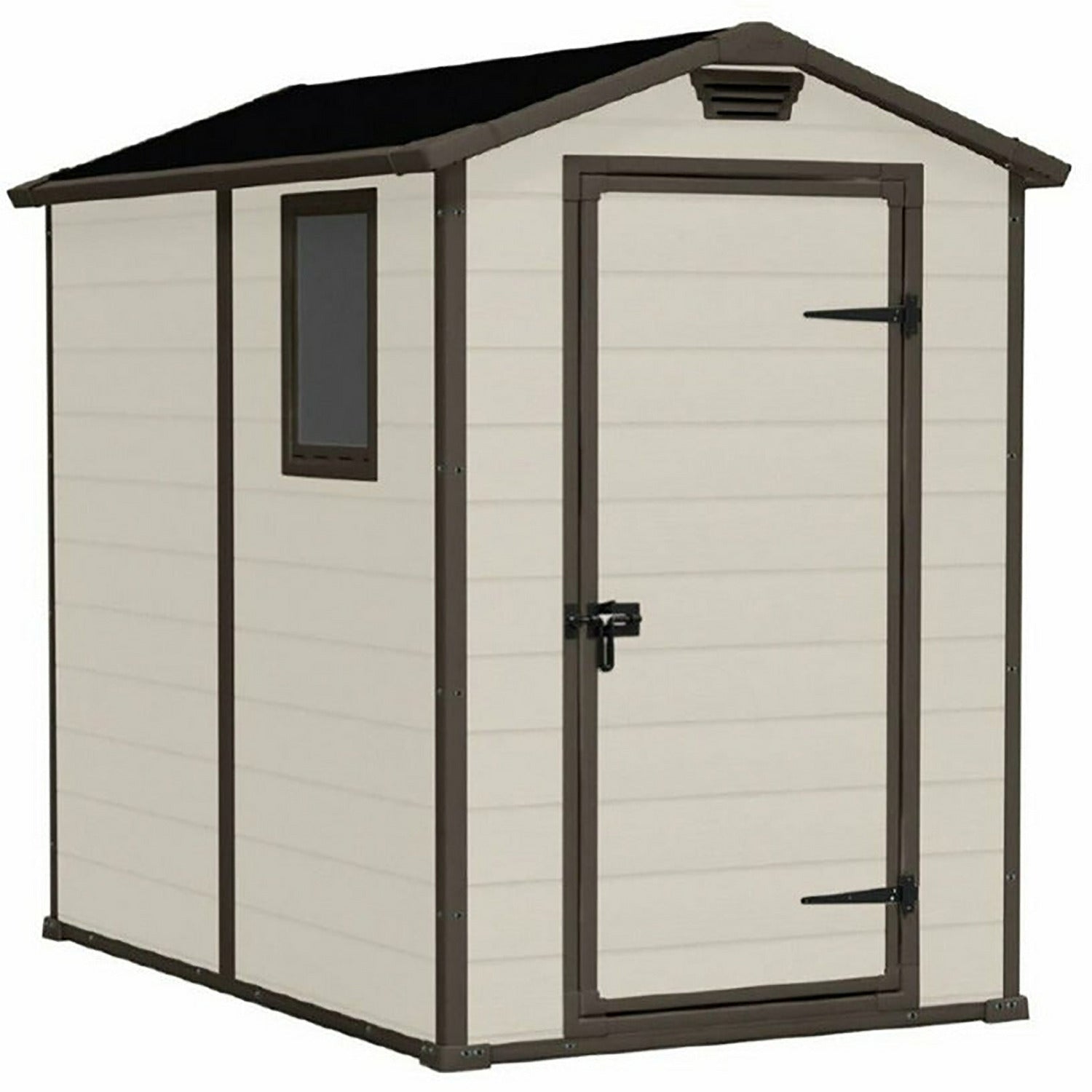 KETER - Casetta da giardino grande beige Manor 4x6 - h198x192x130 cm