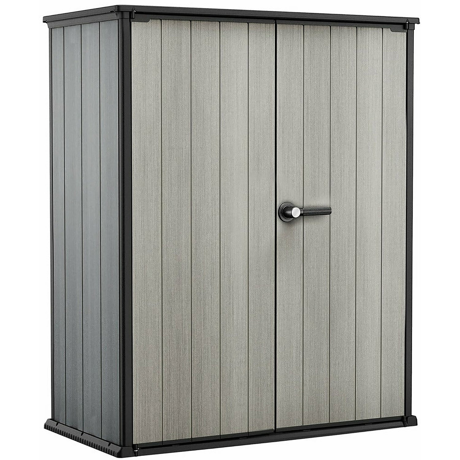 KETER - Armadio Box attrezzi da giardino grigio High Store Plus 1400L - h170,4x140x73,6 cm