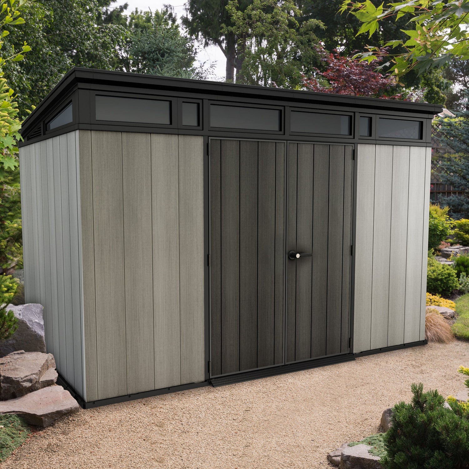 KETER - Casetta da giardino grande grigio Artisan 11x7 - h226x218x340 cm