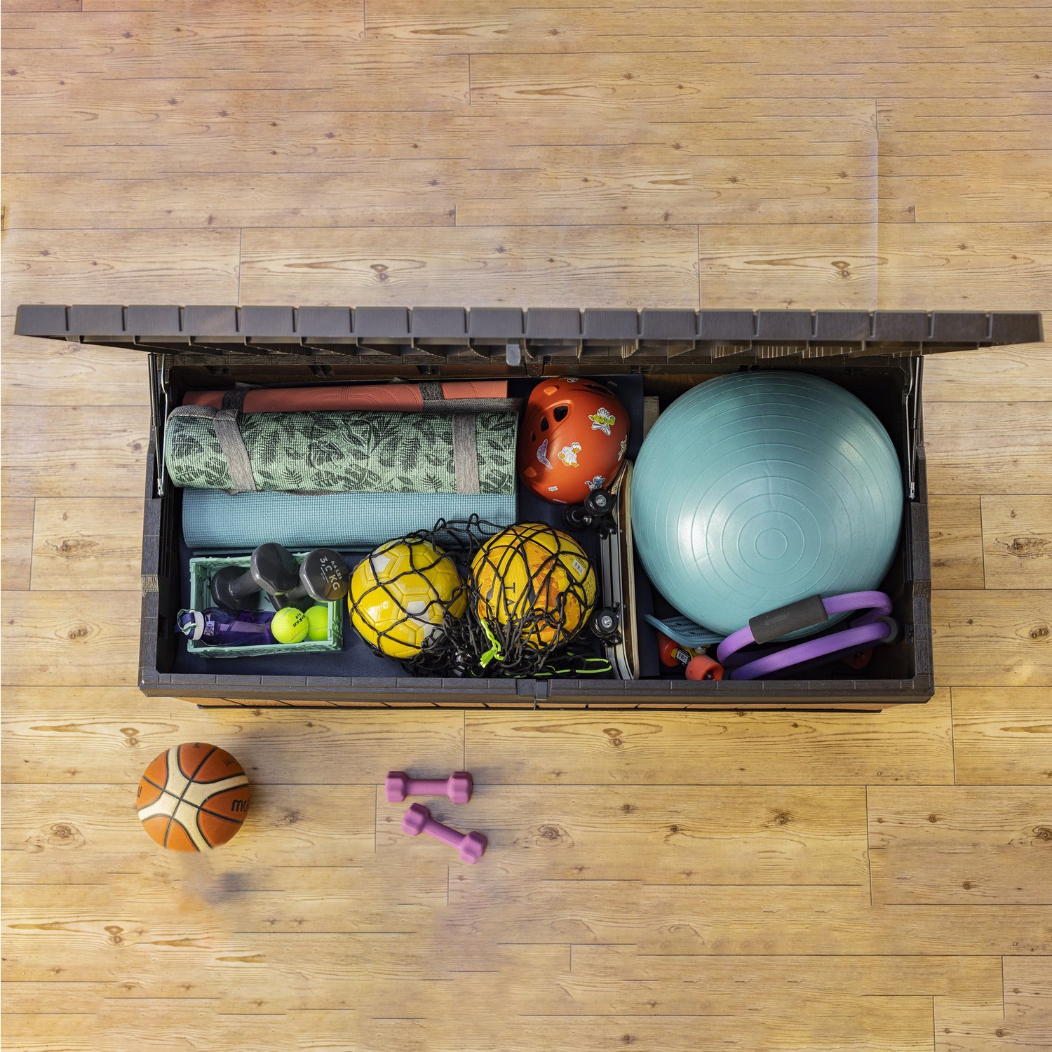 KETER - Box Attrezzi da giardino marrone Darwin 150G - h78,2x143x65,5 cm