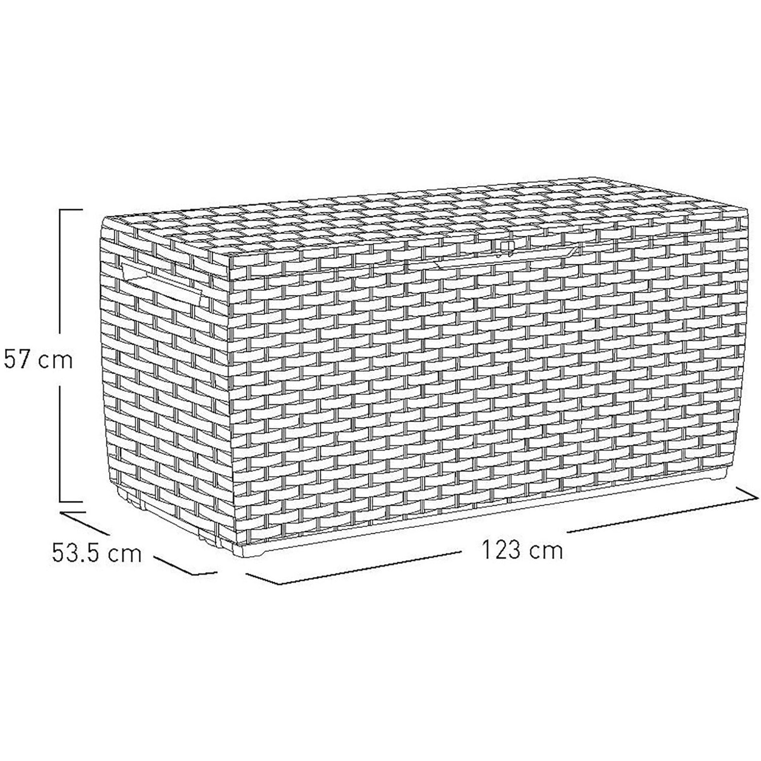 KETER - Baule da giardino marrone Capri - h57x123x53,5 cm