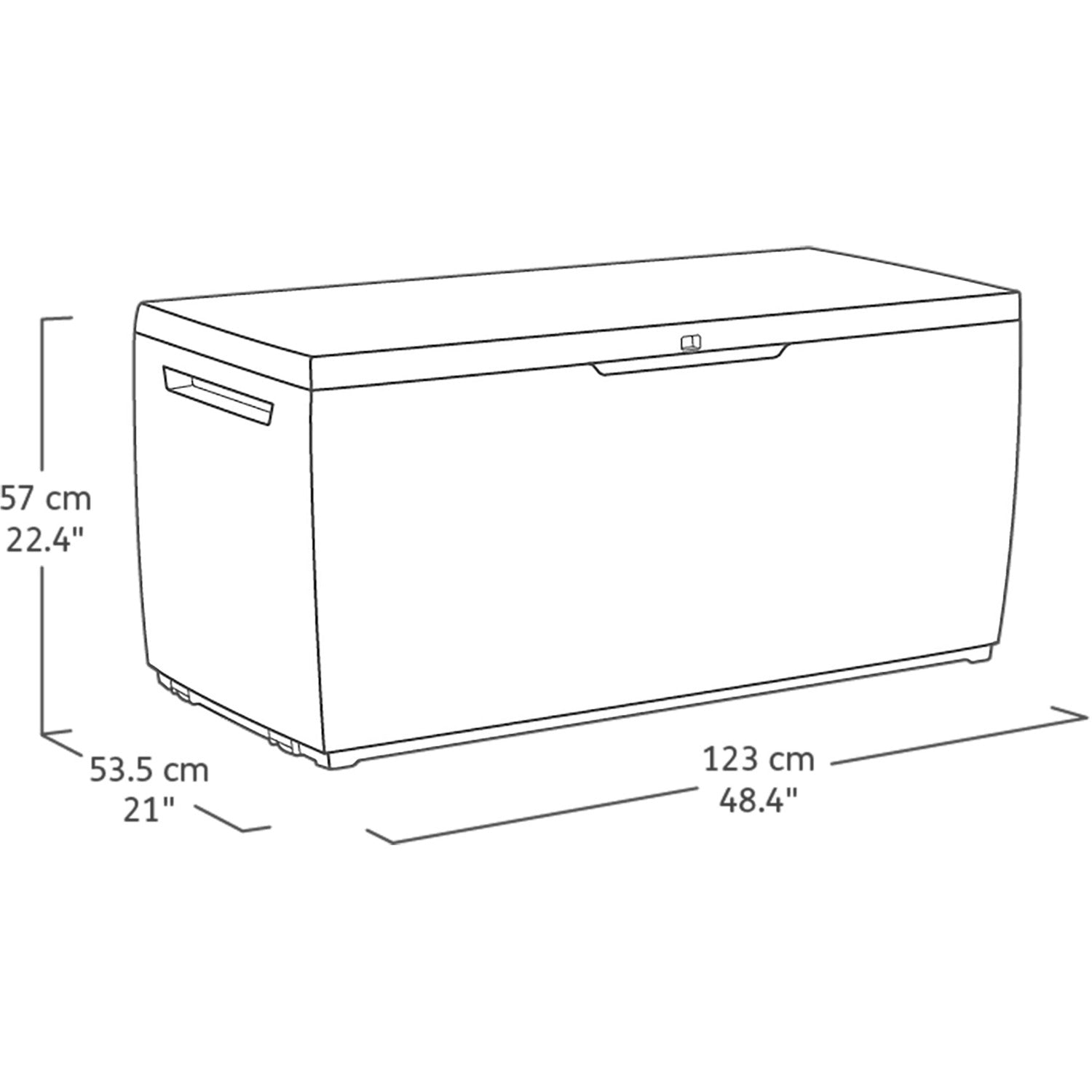 KETER - Baule da giardino marrone SpringWood - h57x123x54 cm