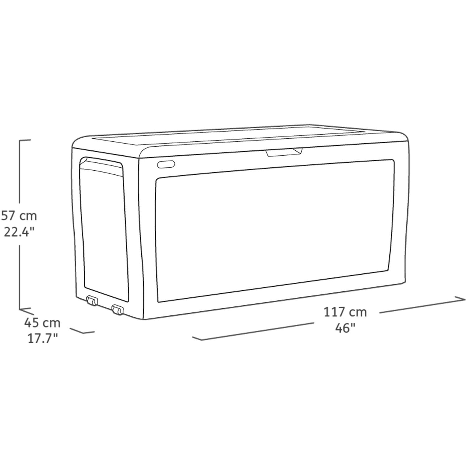 KETER - Baule da giardino marrone Samoa - h57x116x48 cm