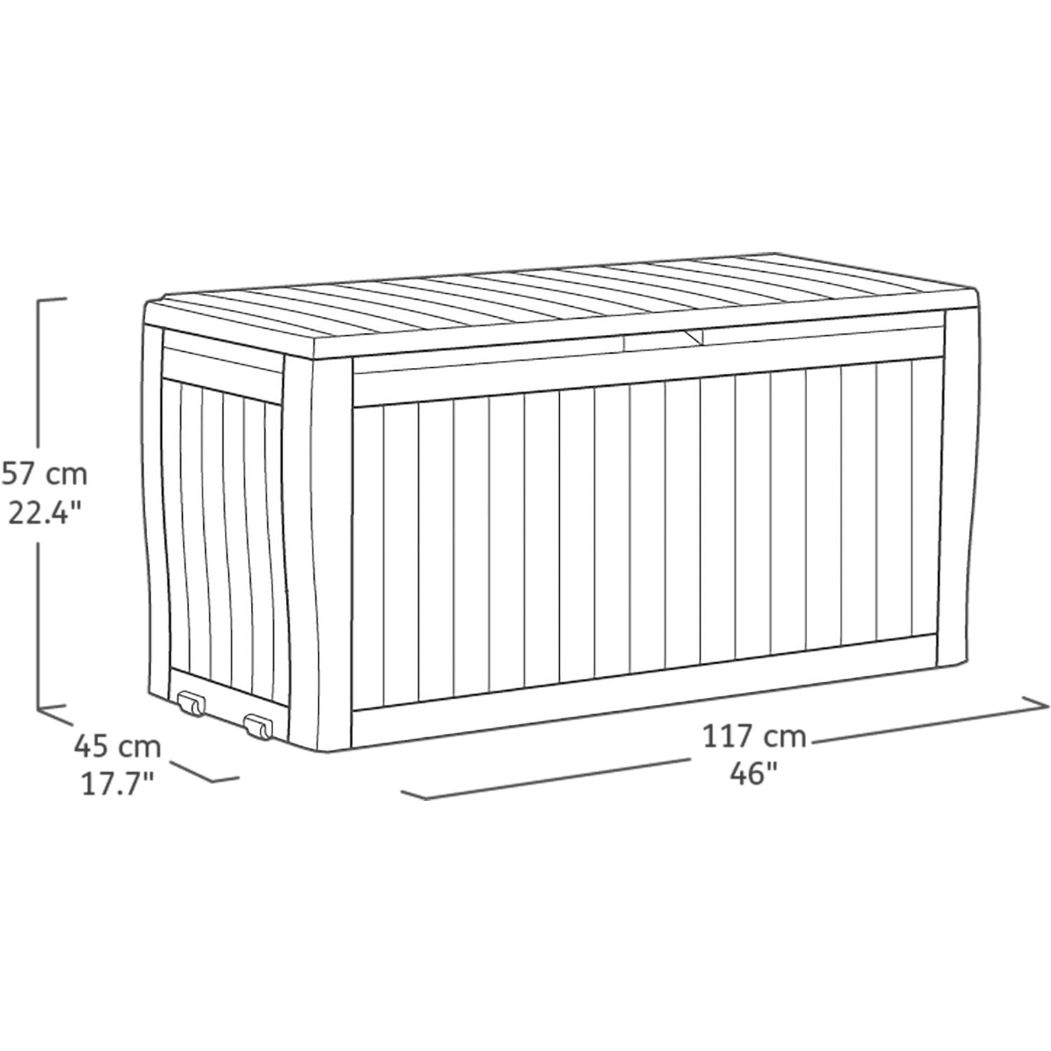 KETER - Baule da giardino marrone Comfy - h57x117x45 cm