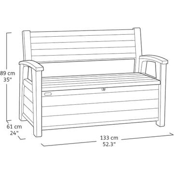 Panchina Da Giardino 2 In 1 Keter Hudson | Cassapanca Con Seduta E Deposito 227L