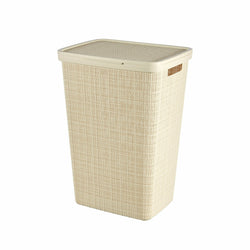 CURVER - Portabiancheria avorio Jute 58 litri - h60x34x43 cm