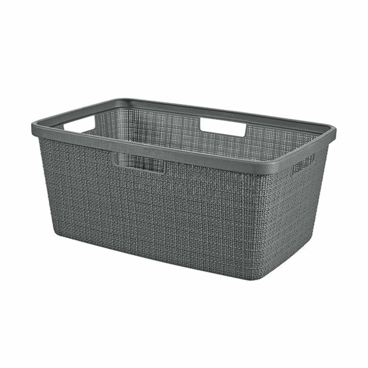 CURVER - Cesta portabiancheria Jute Antracite 46 litri - h26x39x59 cm