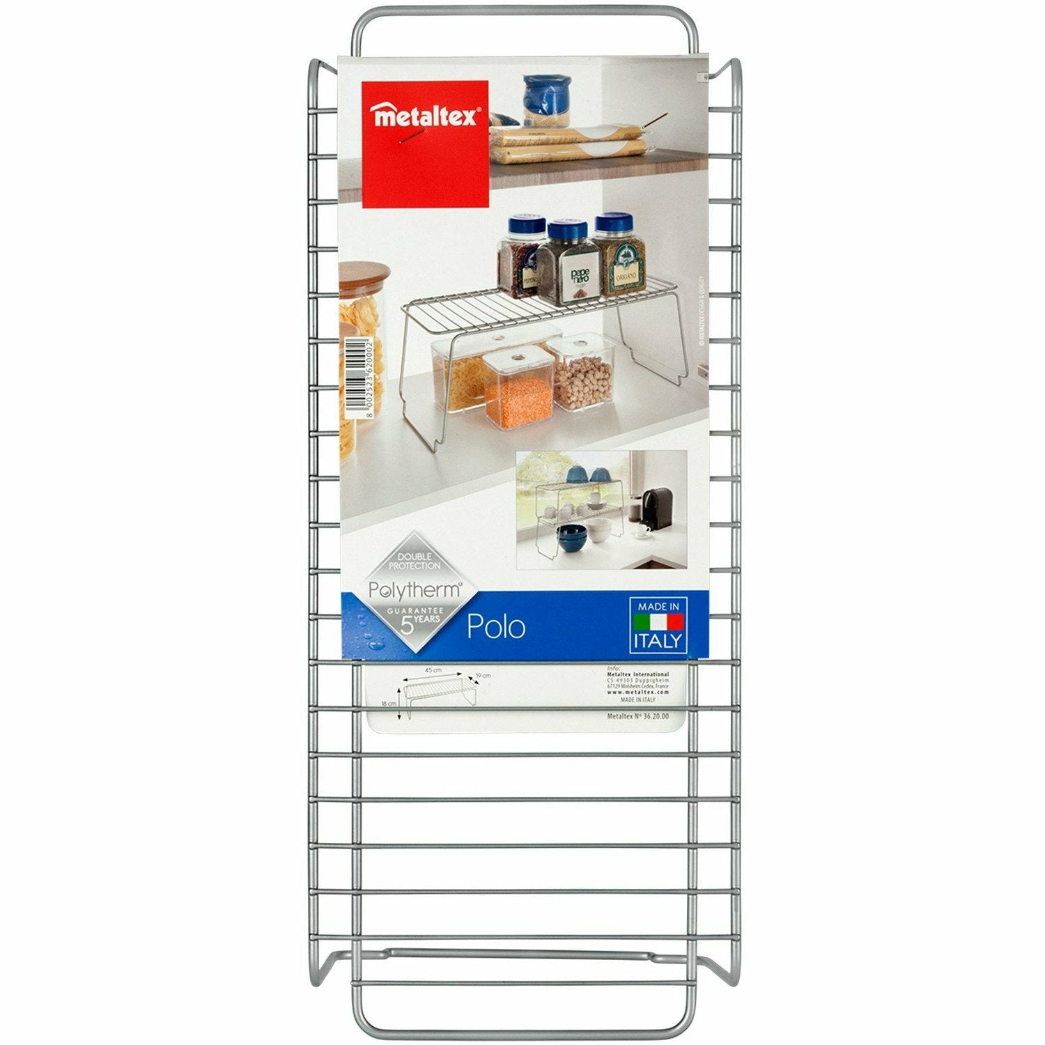 METALTEX - Mensola sovrapponibile Polo Silver h18x45x19 cm