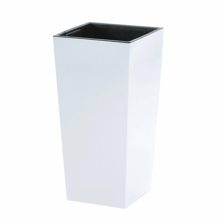 PROSPERPLAST - Vaso quadrato bianco alto Urbi - h61x32,5x32,5 cm