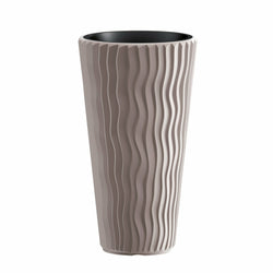 PROSPERPLAST - Vaso tondo sabbia alto Sandy slim - h62 cm x diametro 35cm