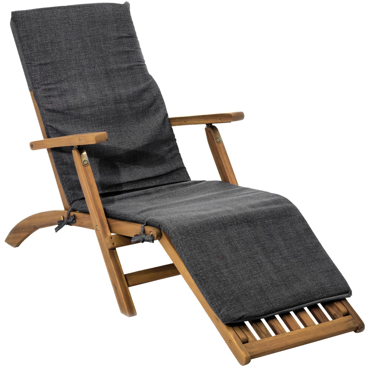 ETNA TESSILE - Cuscino Monoblocco Alto con prolunga Tinta Unita Grigio Scuro - 165x48 cm