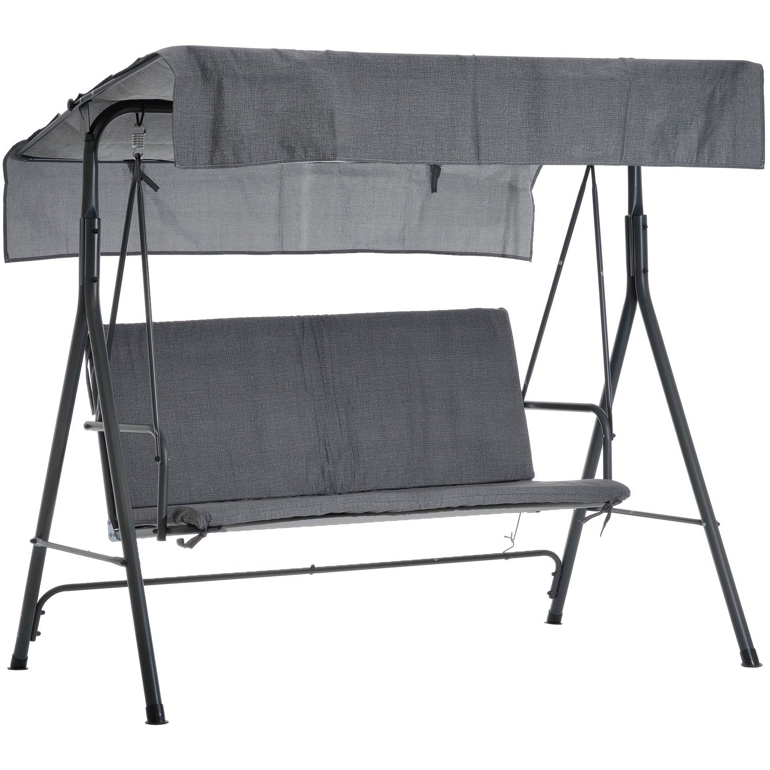 ETNA TESSILE - Cuscino di Ricambio per Dondolo 3 Posti Tinta Unita Grigio 130x50 cm