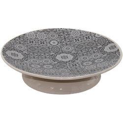 GIARDINI DI MARZO - Centrotavola in ceramica decorata crema Linea Dea - h8,8 cm x diametro 33 cm