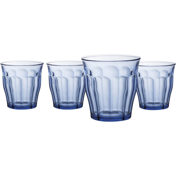 DURALEX - Bicchieri in vetro da tavola Picardie blu Navy 31 cl - set 4 pezzi