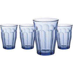 DURALEX - Bicchieri in vetro da tavola Picardie blu Navy 36 cl - set 4 pezzi