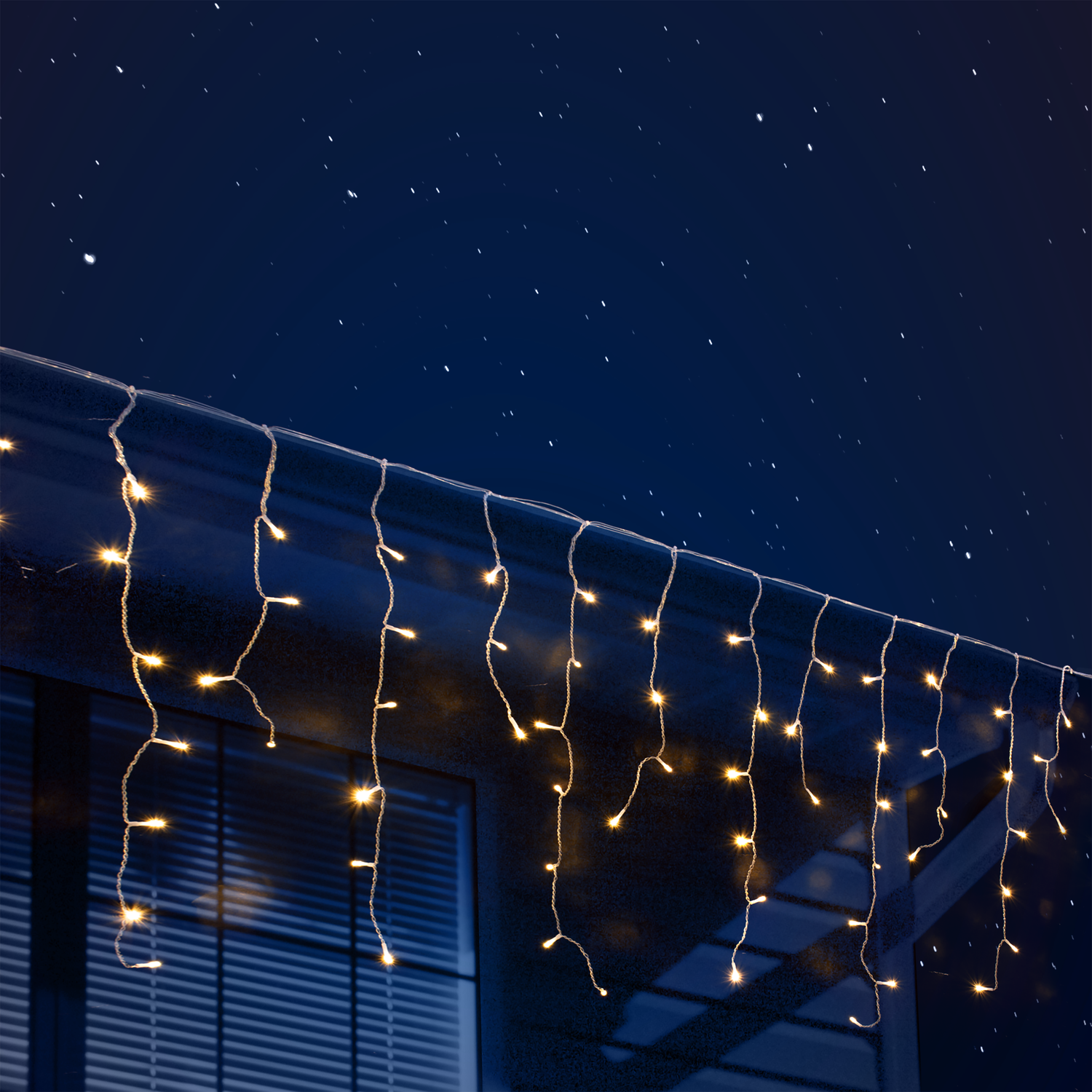 DICTROLUX - Tenda Luminosa Ice Light 240 LED Bianco Caldo – Uso Interno/Esterno