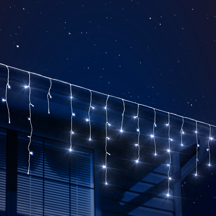 DICTROLUX - Tenda luminosa 240 Led bianco freddo - 9,6 metri