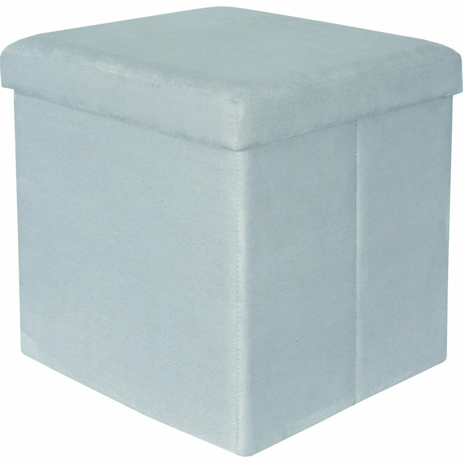 VESTIAMO CASA - Pouf contenitore grigio chiaro in velluto richiudibile –  Shop On Line Happy Casa Store