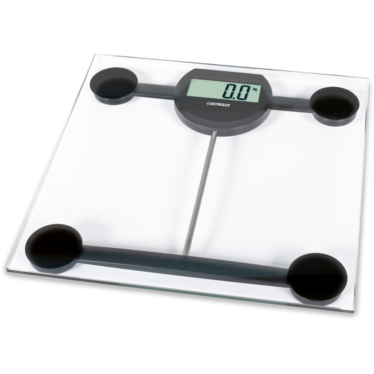 Jata Hogar HBAS1292 Bilancia Da Bagno Digitale | Fino A 180 Kg | Display LCD, 4 Sensori | Vetro Temperato 5mm | Compatta 28x28x2 Cm