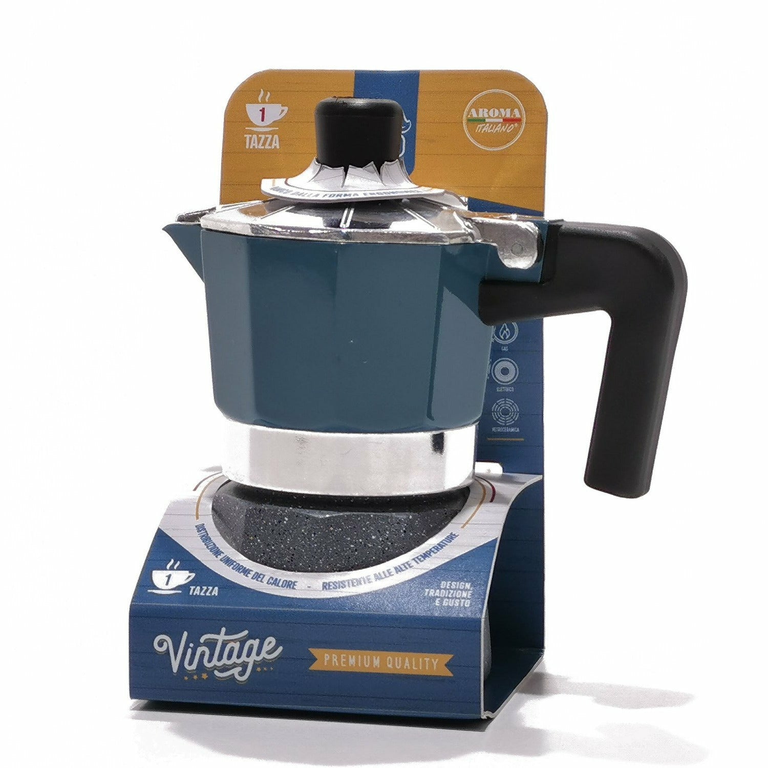 GUSTO CASA - Caffettiera 1 tazze Linea Vintage