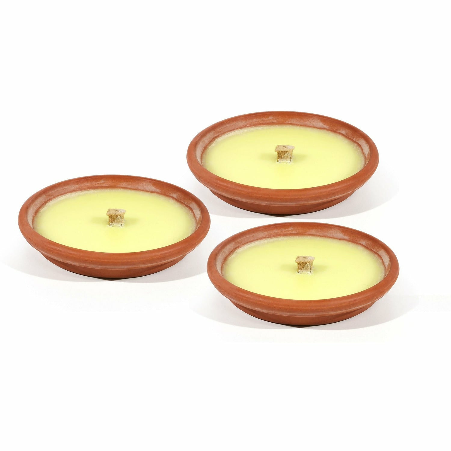 CITRONÈ - Citronella in terracotta diametro 14 cm - set 3 pezzi
