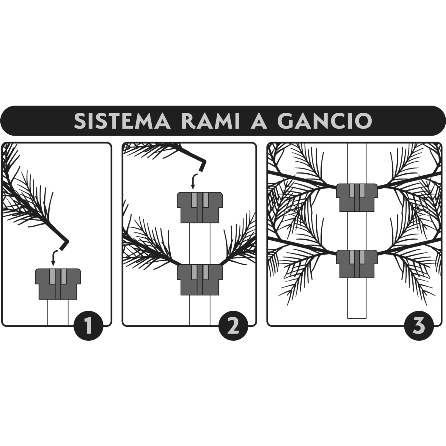 VESTIAMO CASA GRAN NATALE - Albero di Natale Livigno - h150 cm diametro alla base 102 cm