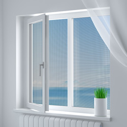 VESTIAMO CASA GIARDINO - Zanzariera Velcro per finestra Antracite 130x150 cm