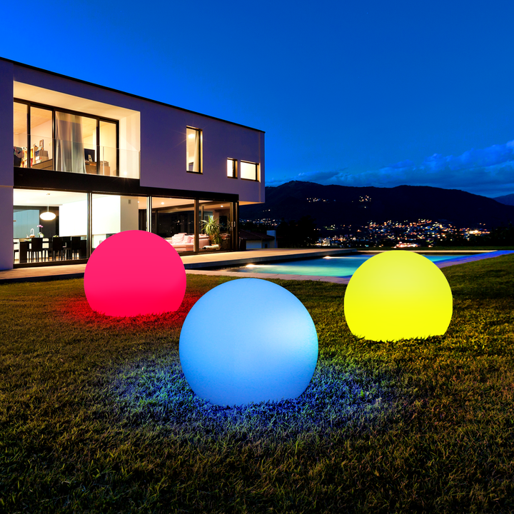 DICTROLUX - Lampada solare multicolor da esterno con telecomando MooNy diametro 25 cm