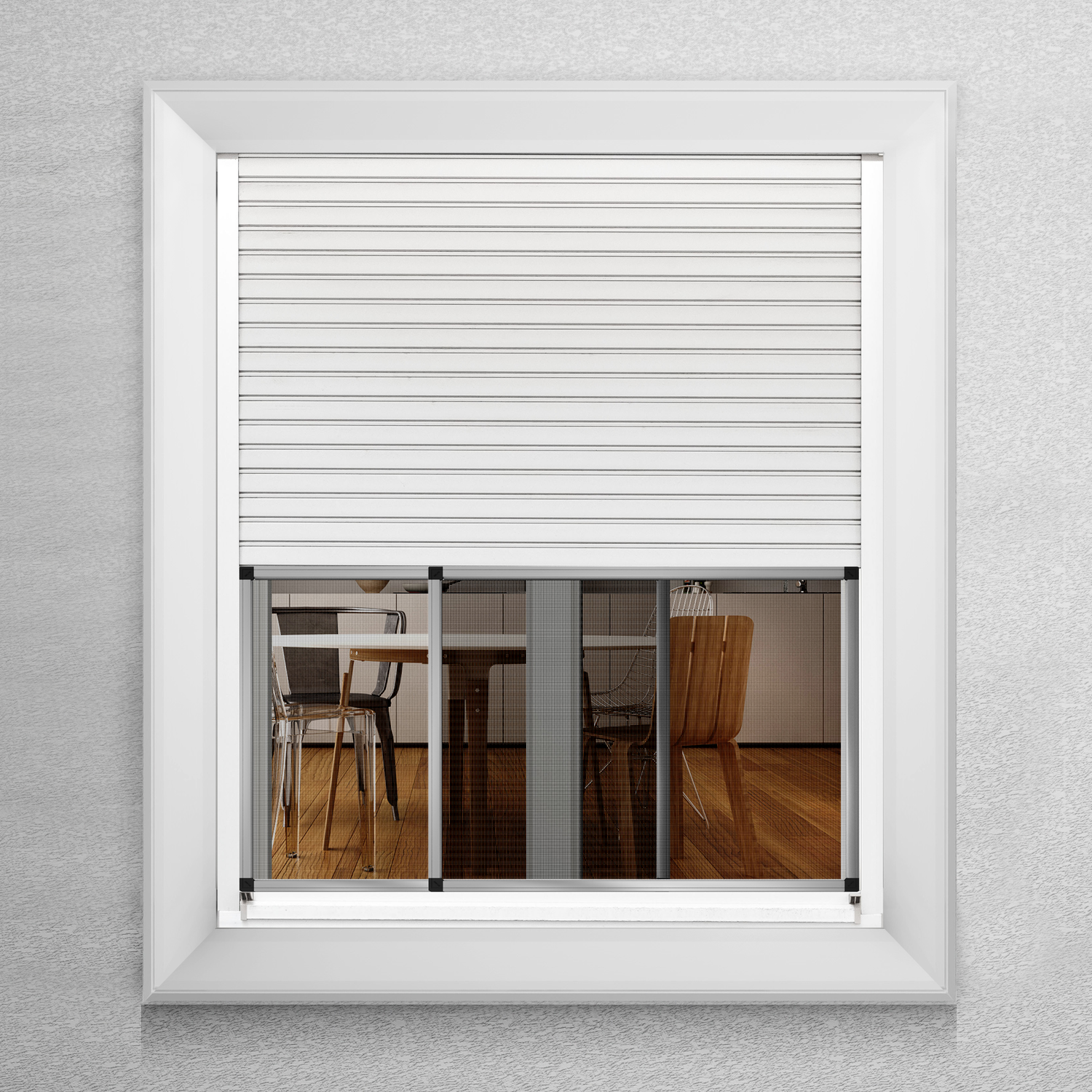 VESTIAMO CASA GIARDINO - Zanzariera Estensibile Grigio - h50 cm estensibile da 70 a 130 cm