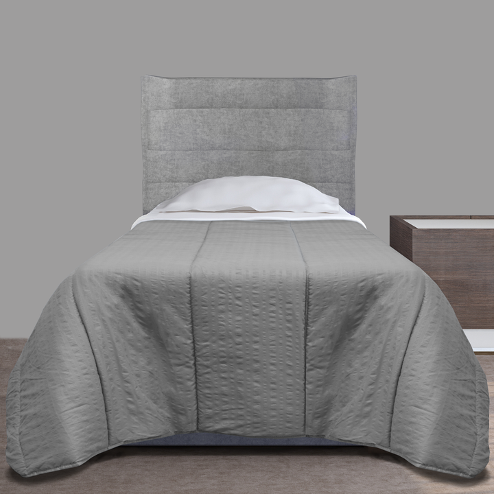 VESTIAMO CASA - Trapunta Letto Singolo Bicolor Style Grigio Chiaro e Grigio Scuro 150x240 cm