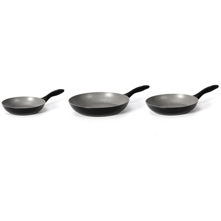 GUSTO CASA - Padelle Antiaderenti in alluminio Andromeda - set 3 pezzi